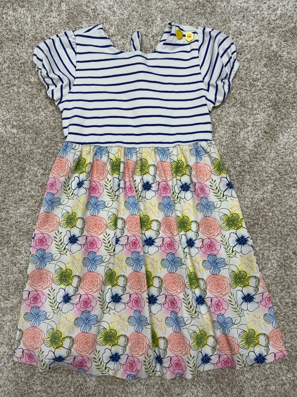 Matilda Jane Verbena Dream Floral Stripe Nautical Dress Size 10
